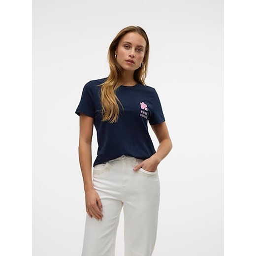 Vero Moda Koszulka w kolorze granatowym ze sklepu Limango Polska w kategorii Bluzki damskie - zdjęcie 183624080