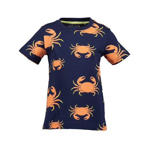 Blue Seven Koszulka w kolorze granatowo-pomarańczowym ze sklepu Limango Polska w kategorii T-shirty chłopięce - zdjęcie 183624314