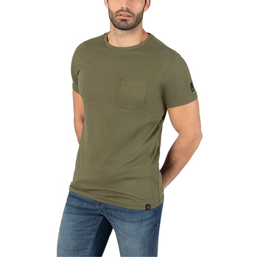 Timezone Koszulka w kolorze khaki ze sklepu Limango Polska w kategorii T-shirty męskie - zdjęcie 183624531