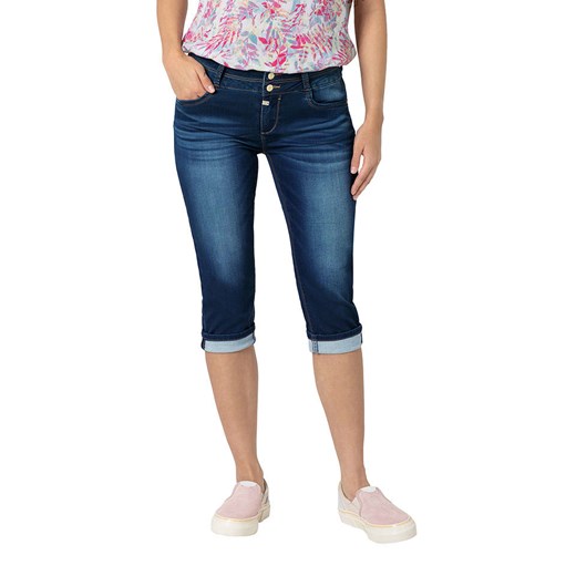 Timezone Rybaczki dżinsowe &quot;Enya&quot; - Slim fit - w kolorze granatowym ze sklepu Limango Polska w kategorii Jeansy damskie - zdjęcie 183625021