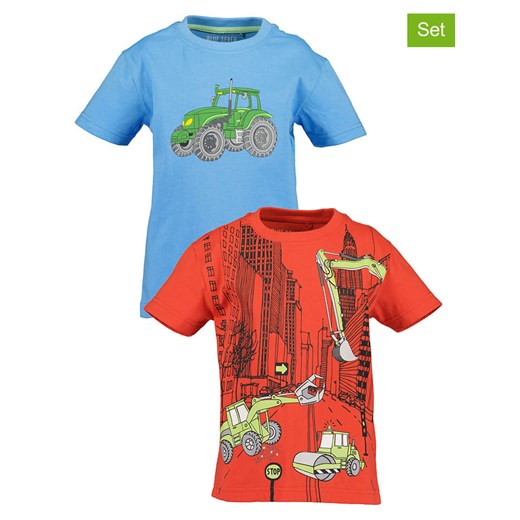 Blue Seven Koszulki (2 szt.) w kolorze czerwonym i niebieskim ze sklepu Limango Polska w kategorii T-shirty chłopięce - zdjęcie 183626102