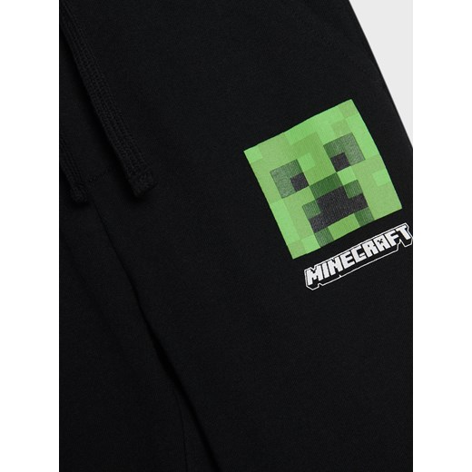 Sinsay - Spodnie dresowe Minecraft - czarny Sinsay 140 (9-10 l) Sinsay
