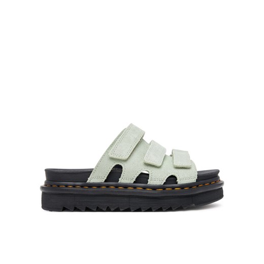 Klapki Dr. Martens Raine DM40521300 Zielony ze sklepu eobuwie.pl w kategorii Klapki damskie - zdjęcie 183629252