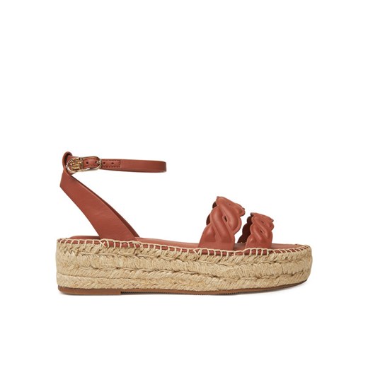 Espadryle Tommy Hilfiger FW0FW08496 Brązowy ze sklepu eobuwie.pl w kategorii Espadryle damskie - zdjęcie 183629344