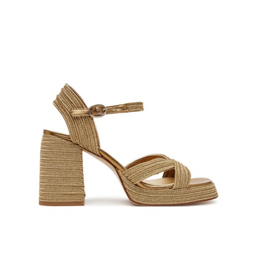 Espadryle Castañer Valle/142 023116 Złoty ze sklepu eobuwie.pl w kategorii Espadryle damskie - zdjęcie 183629364