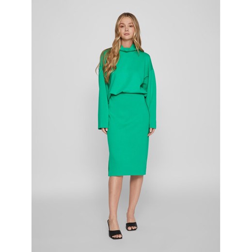 Vila Spódnica midi 14088386 Zielony Relaxed Fit Vila L MODIVO