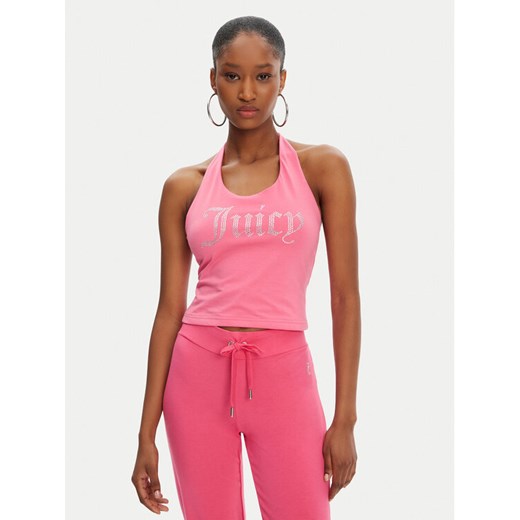 Juicy Couture Top Tied JCWCT125306 Różowy Slim Fit ze sklepu MODIVO w kategorii Bluzki damskie - zdjęcie 183631462