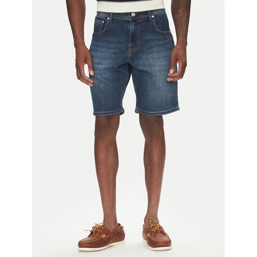 Hechter Paris Szorty jeansowe 26655 151362 Granatowy Regular Fit ze sklepu MODIVO w kategorii Spodenki męskie - zdjęcie 183631541