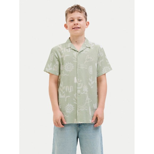 Jack&Jones Junior Koszula Luke 12277298 Zielony Relaxed Fit ze sklepu MODIVO w kategorii Koszule chłopięce - zdjęcie 183631611
