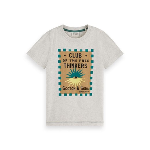 Scotch &amp; Soda Koszulka w kolorze szarym ze wzorem ze sklepu Limango Polska w kategorii T-shirty chłopięce - zdjęcie 183633743