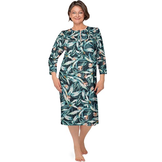 Bawełniana koszula nocna Bogna II 204 29, Kolor zielony-wzór, Rozmiar 2XL, MARTEL ze sklepu Intymna w kategorii Koszule nocne - zdjęcie 183633992