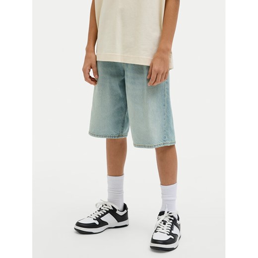 Jack&Jones Junior Szorty jeansowe Alex 12274997 Niebieski Baggy Fit ze sklepu MODIVO w kategorii Spodenki chłopięce - zdjęcie 183634941