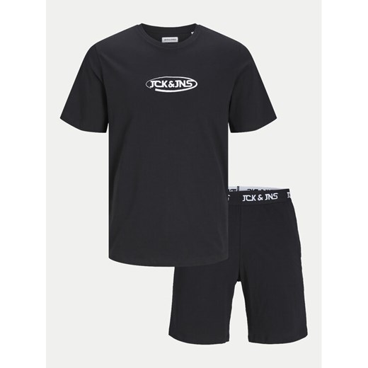 Jack&Jones Junior Komplet t-shirt i szorty sportowe Jacoliver 12257172 Czarny Jack&jones Junior 152 MODIVO