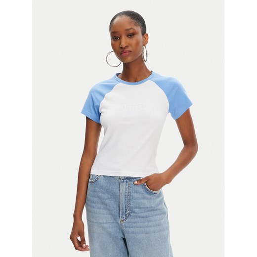 Juicy Couture T-Shirt Contrast JCWCT125307 Biały Slim Fit ze sklepu MODIVO w kategorii Bluzki damskie - zdjęcie 183635072