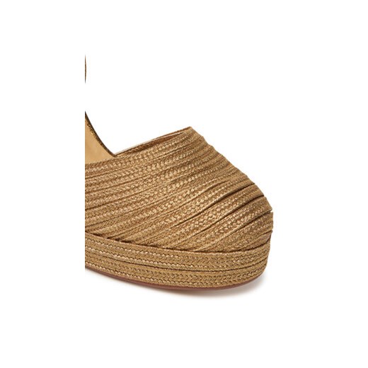Espadryle damskie Castañer z klamrą eleganckie na koturnie z tkaniny