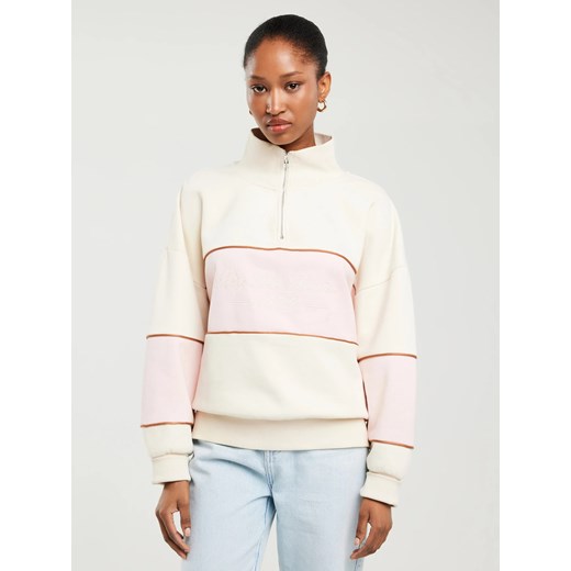Bluza damska ze stójką zapinaną na zamek kremowa Rozalina 103 ze sklepu Big Star w kategorii Bluzy damskie - zdjęcie 183635950