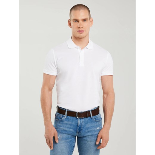 Koszulka męska polo biała Markolinos 101 ze sklepu Big Star w kategorii T-shirty męskie - zdjęcie 183636001