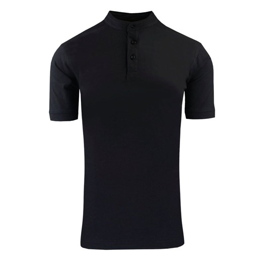 Męski T-Shirt na Stójce - Brave Soul - Czarny TSBRSSS25hiroshiJETBLACK ze sklepu JegoSzafa.pl w kategorii T-shirty męskie - zdjęcie 183636040