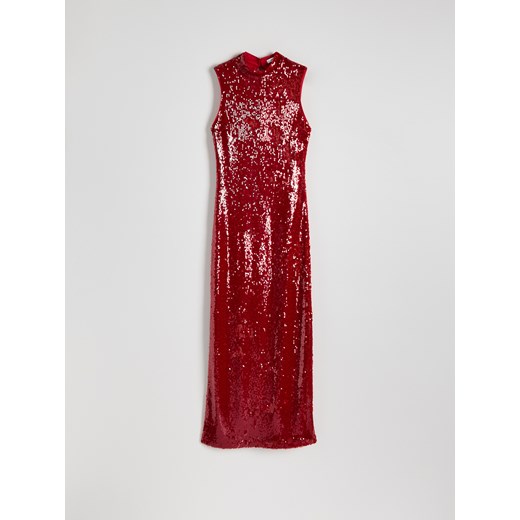 Reserved - Cekinowa sukienka - czerwony ze sklepu Reserved w kategorii Sukienki - zdjęcie 183636191