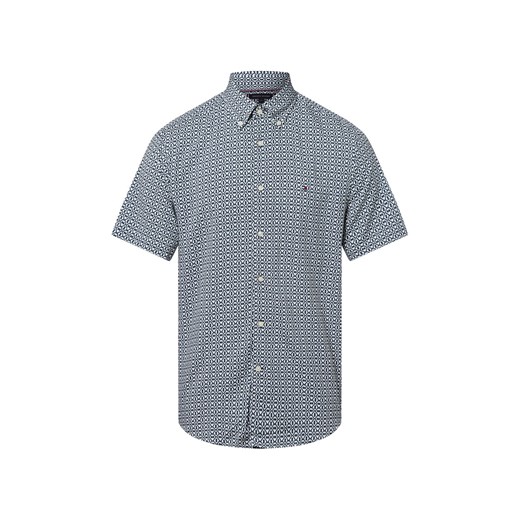 Tommy Hilfiger Koszula męska Mężczyźni Regular Fit Modal granatowy wzorzysty ze sklepu vangraaf w kategorii Koszule męskie - zdjęcie 183636413