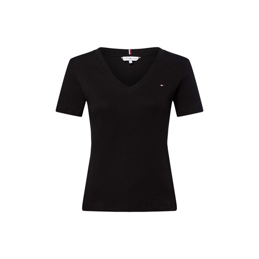 Tommy Hilfiger Koszulka damska Kobiety Bawełna czarny jednolity ze sklepu vangraaf w kategorii Bluzki damskie - zdjęcie 183636420
