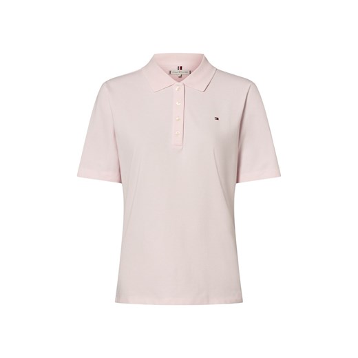 Tommy Hilfiger Damska koszulka polo Kobiety Bawełna różowy jednolity ze sklepu vangraaf w kategorii Bluzki damskie - zdjęcie 183636430