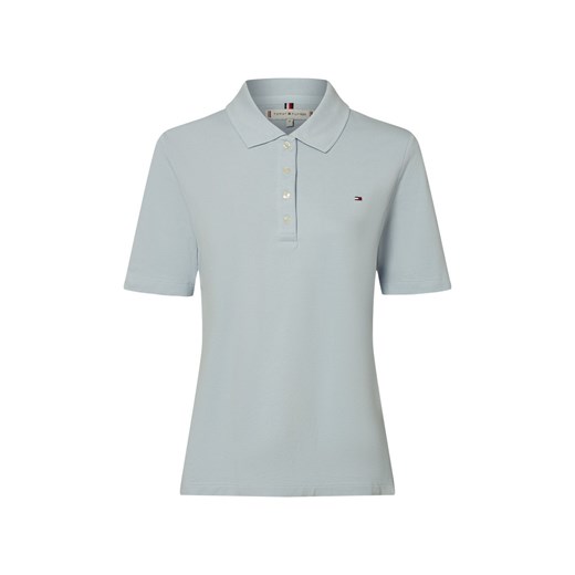 Tommy Hilfiger Damska koszulka polo Kobiety Bawełna jasnoniebieski jednolity ze sklepu vangraaf w kategorii Bluzki damskie - zdjęcie 183636431