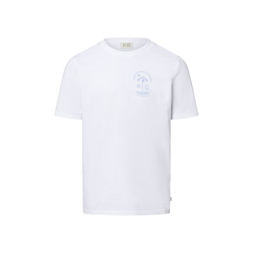 Scotch & Soda Koszulka męska Mężczyźni Bawełna biały nadruk ze sklepu vangraaf w kategorii T-shirty męskie - zdjęcie 183636433