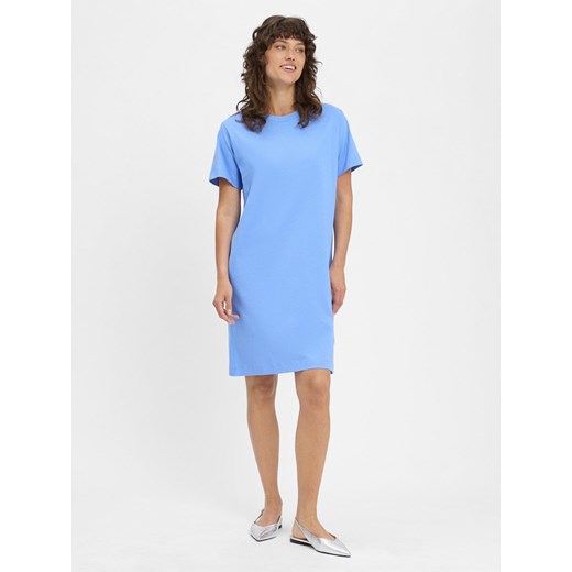 Marie Lund Sukienka damska Kobiety Bawełna niebieski jednolity ze sklepu vangraaf w kategorii Sukienki - zdjęcie 183636480
