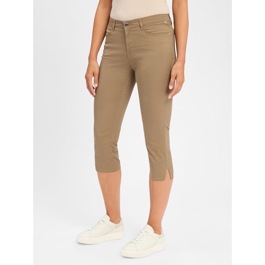 BRAX Damskie spodnie capri - Mary C Kobiety khaki jednolity ze sklepu vangraaf w kategorii Spodnie damskie - zdjęcie 183636482