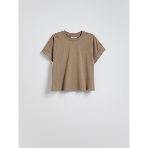 Reserved - T-shirt kimono - brązowy Reserved S Reserved