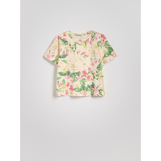 Reserved - T-shirt z nadrukiem - wielobarwny Reserved XL Reserved