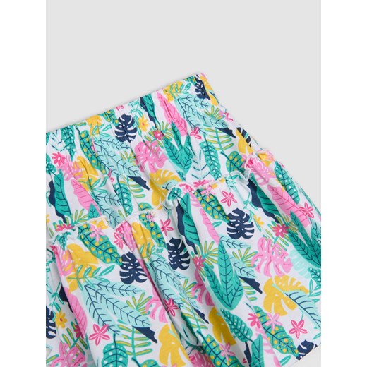 Sinsay - Marszczone szorty ze wzorem roślinnym - wielobarwny Sinsay 110 (4-5 l) Sinsay