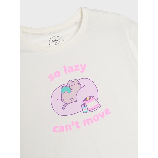 Sinsay - Koszulka Pusheen - kremowy Sinsay 152 (11-12 l) Sinsay