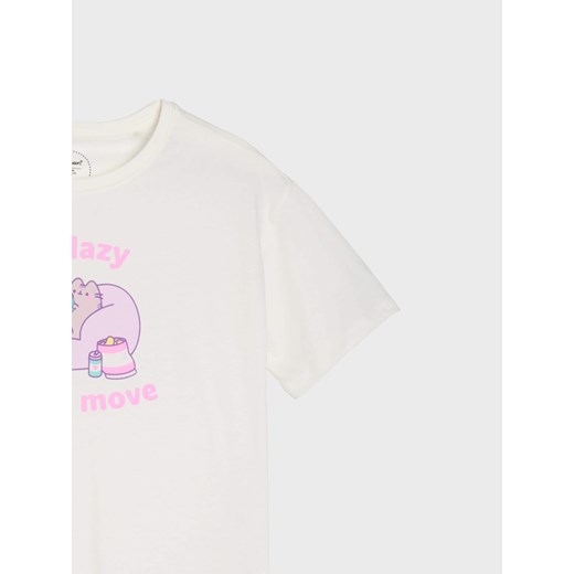 Sinsay - Koszulka Pusheen - kremowy Sinsay 146 (10-11 l) Sinsay