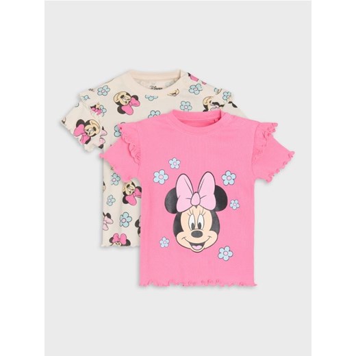 Sinsay - Koszulki 2 pack Minnie Mouse - różowy ze sklepu Sinsay w kategorii Bluzki dziewczęce - zdjęcie 183638180