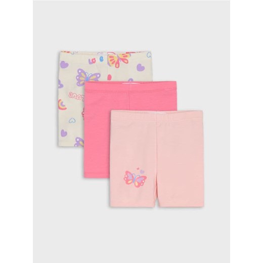 Sinsay - Krótkie legginsy 3 pack - kremowy ze sklepu Sinsay w kategorii Spodenki dziewczęce - zdjęcie 183638230