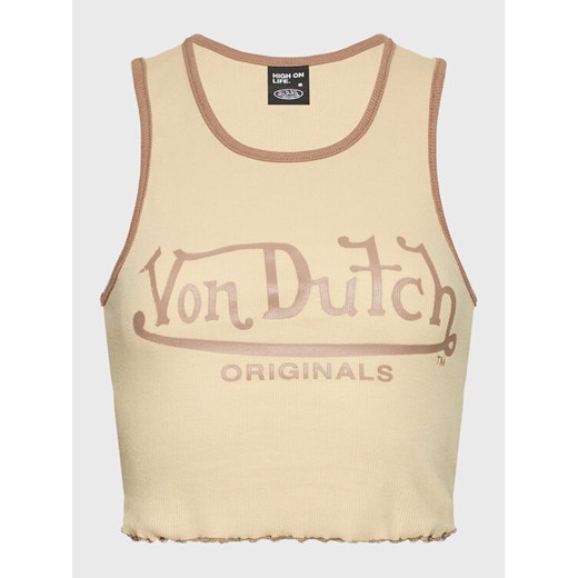 Von Dutch Top Ashley 6 231 045 Beżowy Slim Fit ze sklepu MODIVO w kategorii Bluzki damskie - zdjęcie 183639421