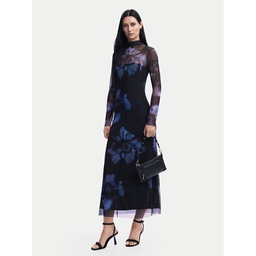 Desigual Sukienka codzienna Nueva Orleans 24WWVK54 Niebieski Slim Fit ze sklepu MODIVO w kategorii Sukienki - zdjęcie 183639573