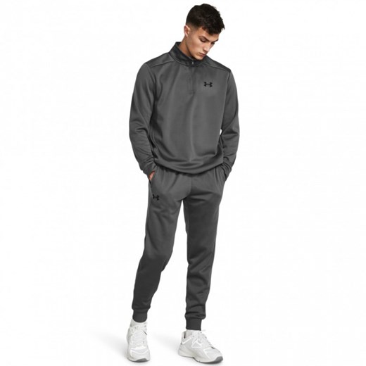 Męskie spodnie treningowe Under Armour UA Armour Fleece Joggers - szare ze sklepu Sportstylestory.com w kategorii Spodnie męskie - zdjęcie 183641531