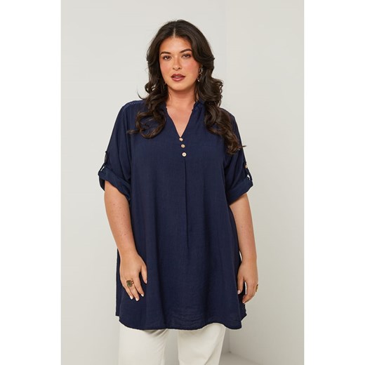Curvy Lady Tunika w kolorze granatowym ze sklepu Limango Polska w kategorii Bluzki damskie - zdjęcie 183642422