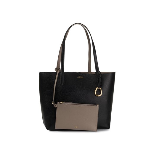 Torebka Lauren Ralph Lauren Rvrsble Tote 431795329001 Czarny ze sklepu eobuwie.pl w kategorii Torby Shopper bag - zdjęcie 183643974
