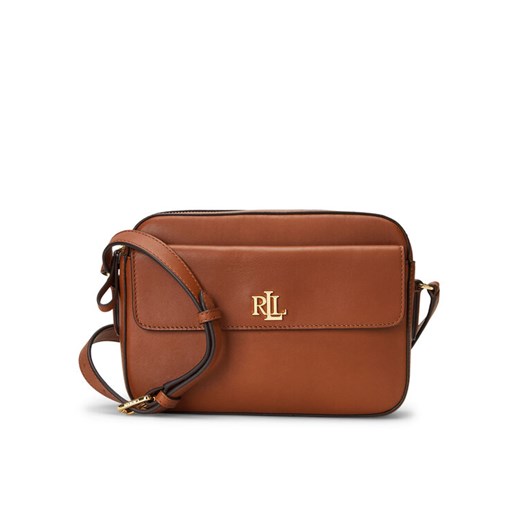 Torebka Lauren Ralph Lauren Marcy 431926645003 Brązowy ze sklepu eobuwie.pl w kategorii Listonoszki - zdjęcie 183644040