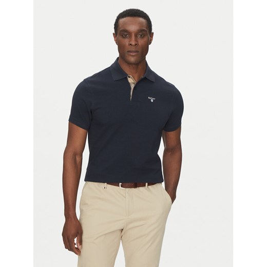 Barbour Polo Tartan MML0012NY31 Granatowy Tailored Fit ze sklepu MODIVO w kategorii T-shirty męskie - zdjęcie 183645412