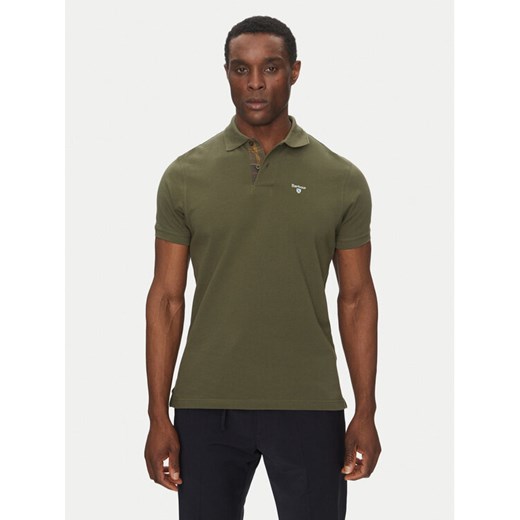 Barbour Polo Tartan MML0012OL51 Khaki Regular Fit ze sklepu MODIVO w kategorii T-shirty męskie - zdjęcie 183645413