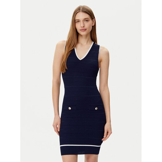 Guess Sukienka codzienna 5RGK99 5640Z Granatowy Regular Fit ze sklepu MODIVO w kategorii Sukienki - zdjęcie 183645450