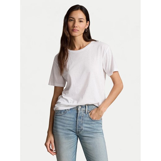 Polo Ralph Lauren T-Shirt 211891561001 Biały Relaxed Fit ze sklepu MODIVO w kategorii Bluzki damskie - zdjęcie 183645454