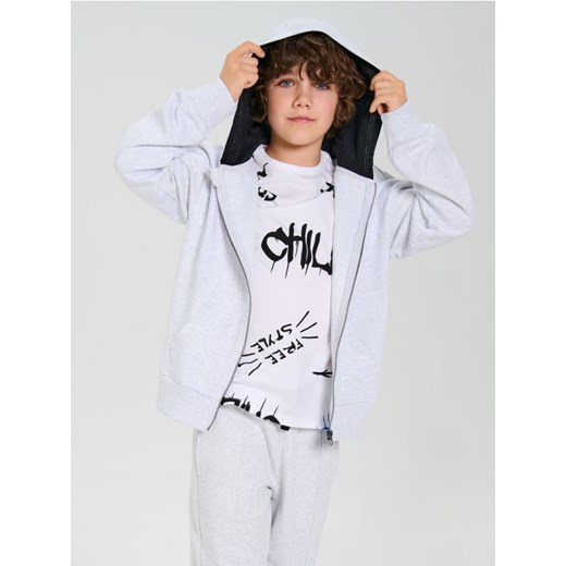 Sinsay - Bluza rozpinana z kapturem - szary ze sklepu Sinsay w kategorii Bluzy chłopięce - zdjęcie 183647172