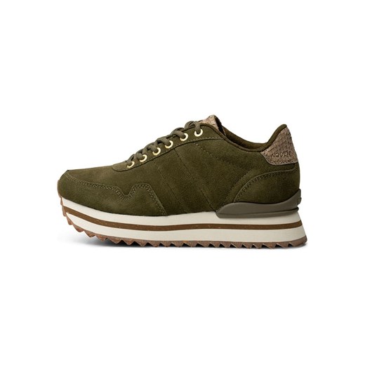 WODEN Skórzane sneakersy &quot;Nora III Suede&quot; w kolorze khaki ze sklepu Limango Polska w kategorii Buty sportowe damskie - zdjęcie 183648300