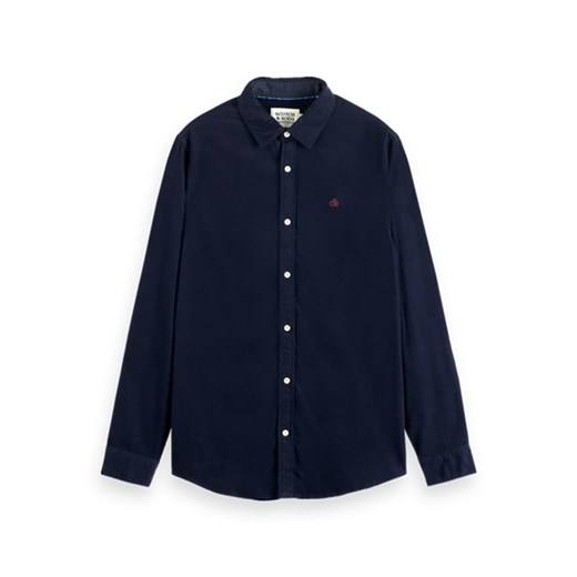 Koszula męska SCOTCH&SODA z kołnierzykiem button down niebieska z długim rękawem